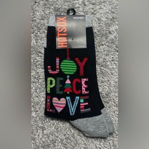 Hot Sox “Joy Peace Love” Women’s Holiday Crew Socks – New